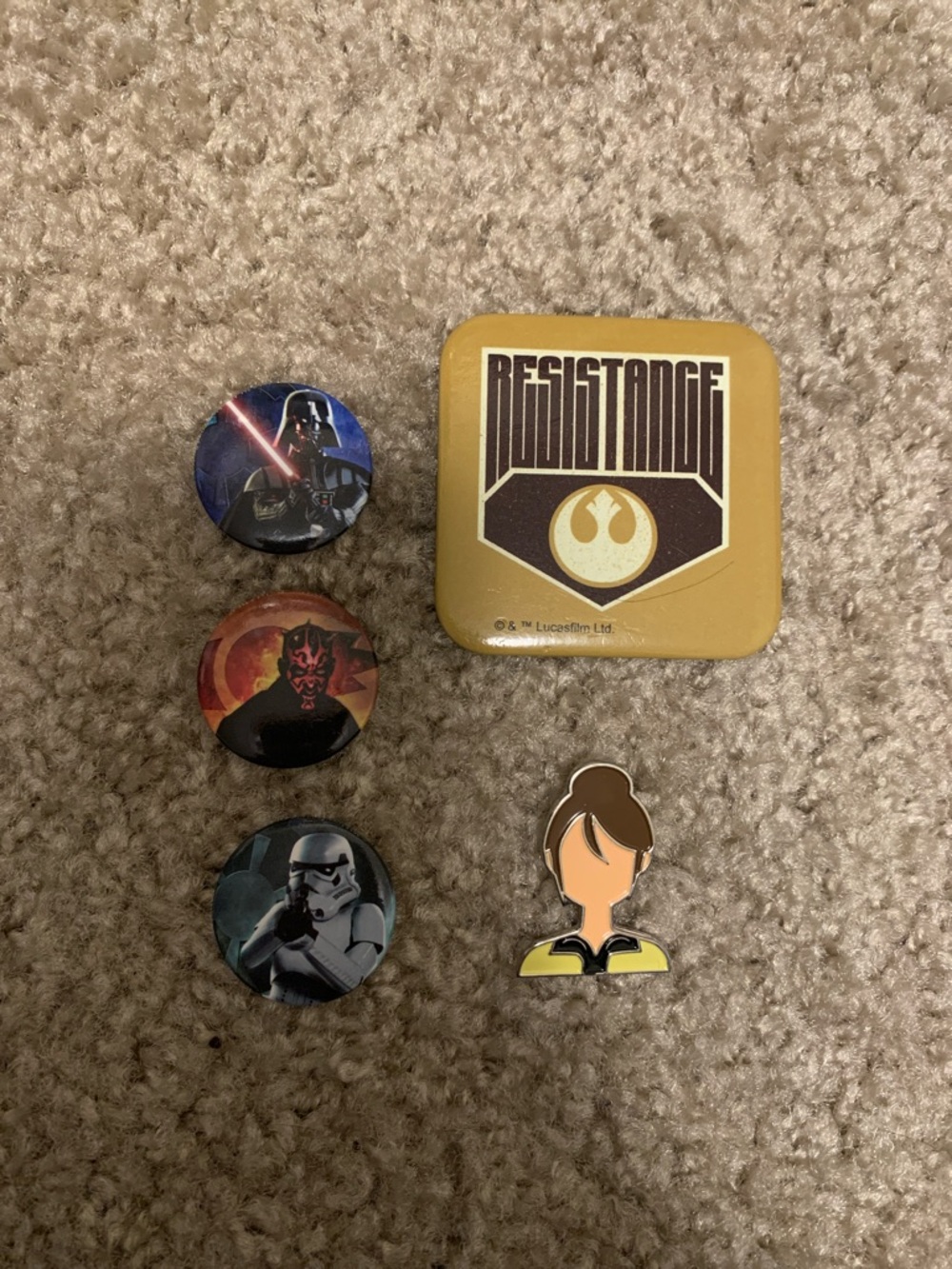 star wars 5 pin set